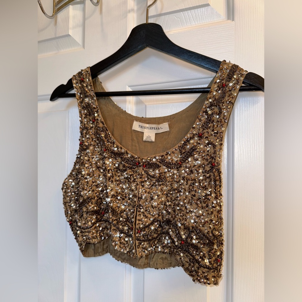 Thistlepearl Beaded Vest from Urban Outfitters, Size Medium